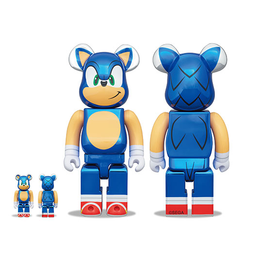 BE@RBRICK SONIC THE HEDGEHOG CHROME Ver. 100% & 400%